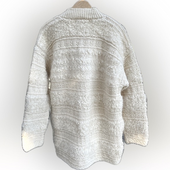 Vintage Hand knit Jones New York Wool Alpaca Mohair Cardigan - Picture 2 of 5